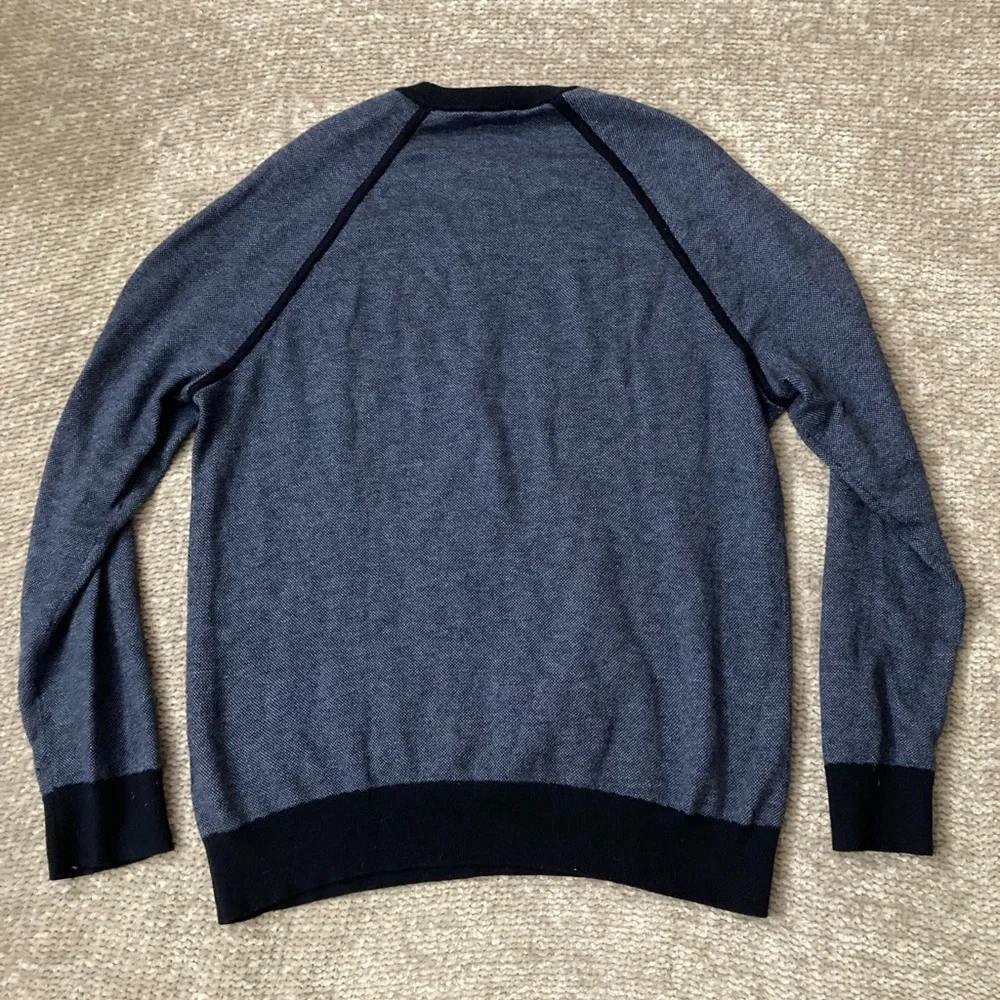 Pima Cotton and Cashmere Blend Sweater Medium‎ Navy Blue Banana Republic